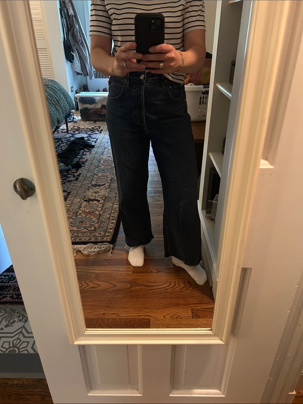 Citizens Of Humanity Guacho Dark Blue Wide Leg Jeans